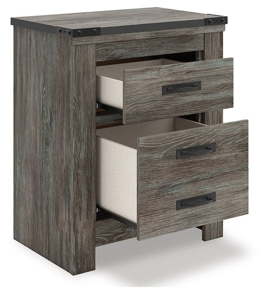 Frandern - Two Drawer Night Stand - Gray