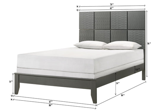 Denker - Full Bed - Gun Metal