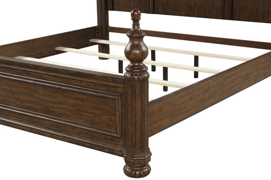 Tuscany - Queen Panel Bed - Warm Mahogany