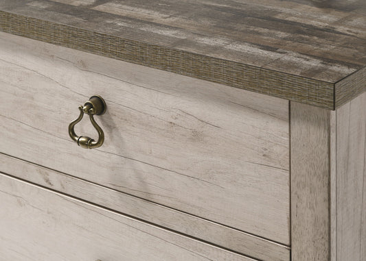 Patterson - Dresser & Mirror - Weathered White