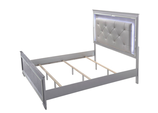 Lillian - King Upholstered Bed - Gray