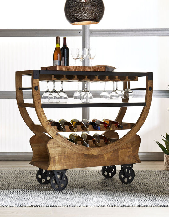 Danley Accent Bar Trolley Rolling Bar Cart by Liberty Furniture