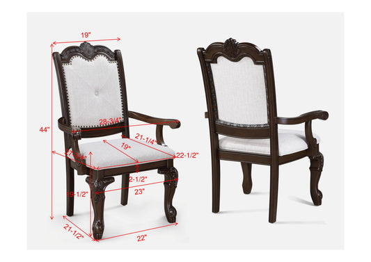 Kiera - Arm Chair (Set of 2) - Coffee Brown