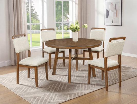 Blanche Brown 48" Round Dining Table