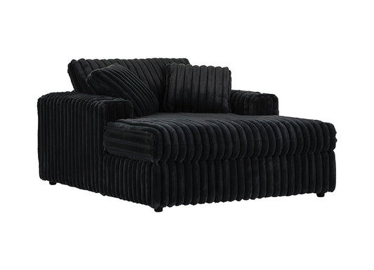 24550CHS Theater Chaise: Mondo Black or Champagne