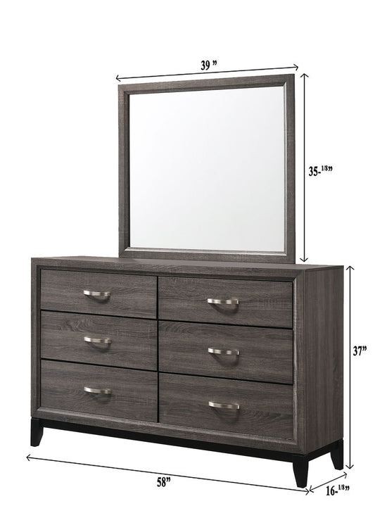 Akerson - Dresser & Mirror- Gray