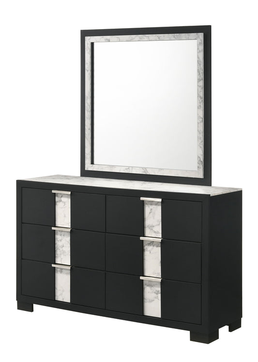 Rangley - Dresser And Mirror - Black