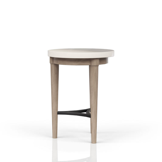 Citrus Heights - Chairside Table With Cement Top - Sand