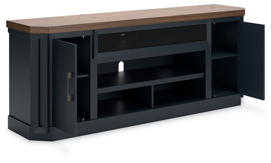 Landocken - Brown / Blue - Xl TV Stand - No Fireplace