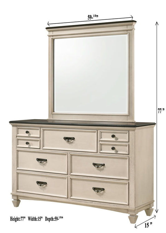 Sawyer - Dresser & Mirror - Antique White