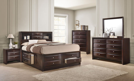 Emily - King Bed - Brown