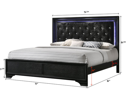 Micah - California King Bed - Black