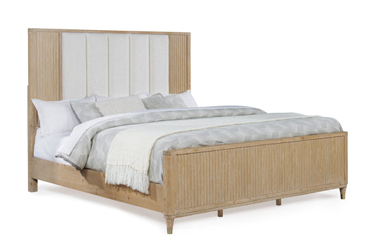 Kara - King Bed - Cerused Natural