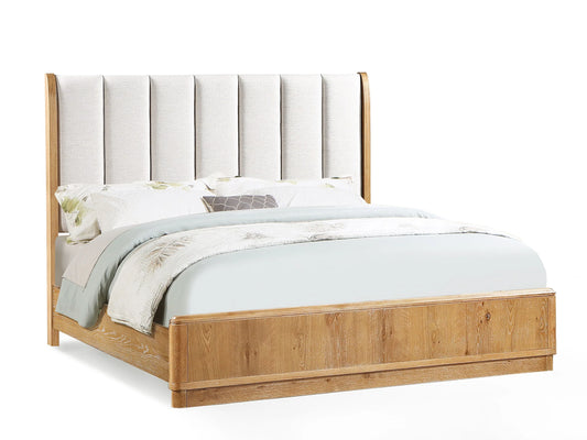 Westcott Cerused Natural Panel Bed