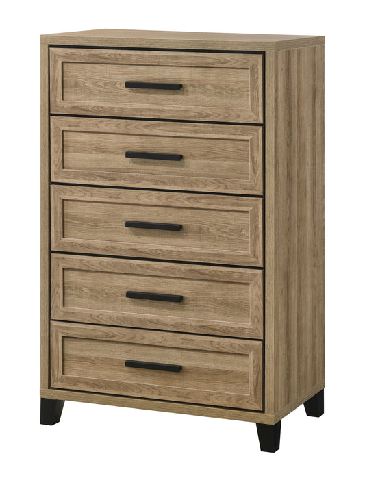 Jameson Natural 5 Drawer Chest