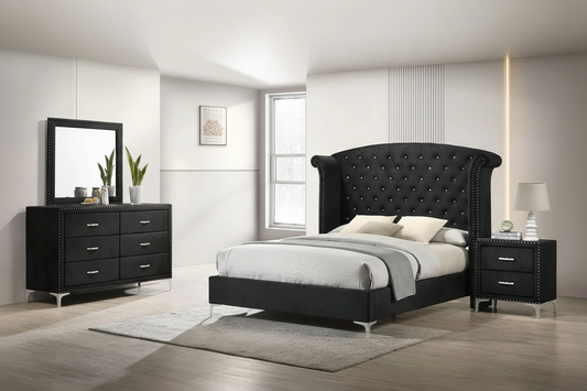 Lucinda Bedroom Set in Black by Crown Mark