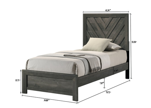 Valor Gray Panel Beds