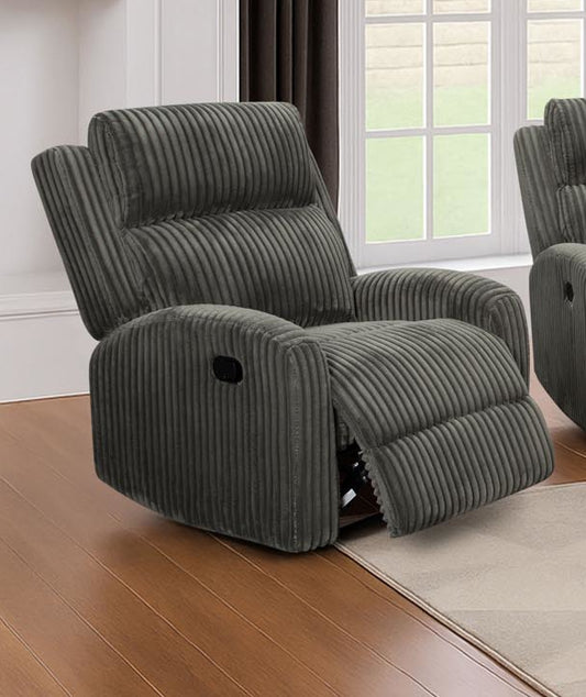 Dark Grey Corded Recliner Chair