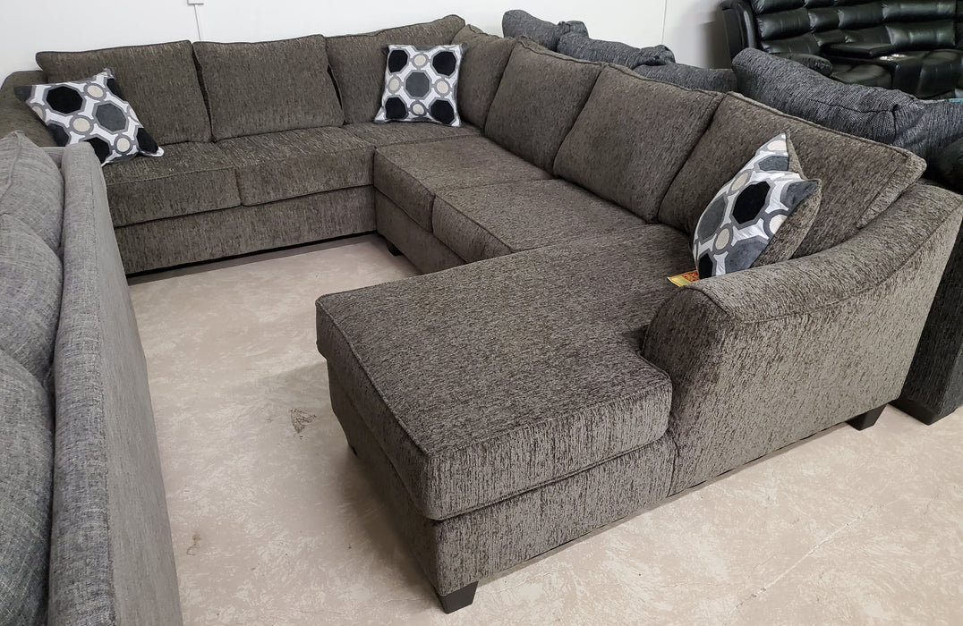 5380 3pc Wraparound Sectional with Chaise by L & A Customs - 50 Colors Available