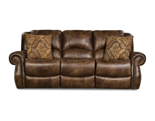 Waylon Mocha Reclining Sofa and Loveseat Set