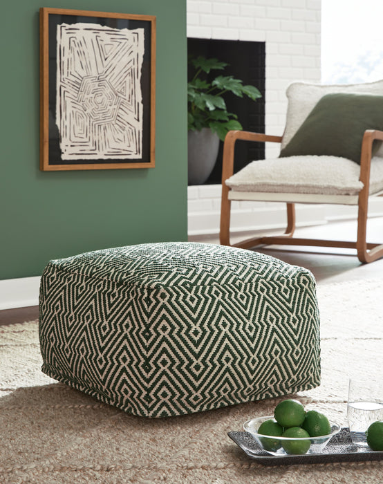 Abacy - Pouf - Green / Ivory