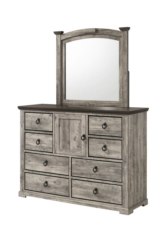 Ella-Mae - Dresser & Mirror - Gray