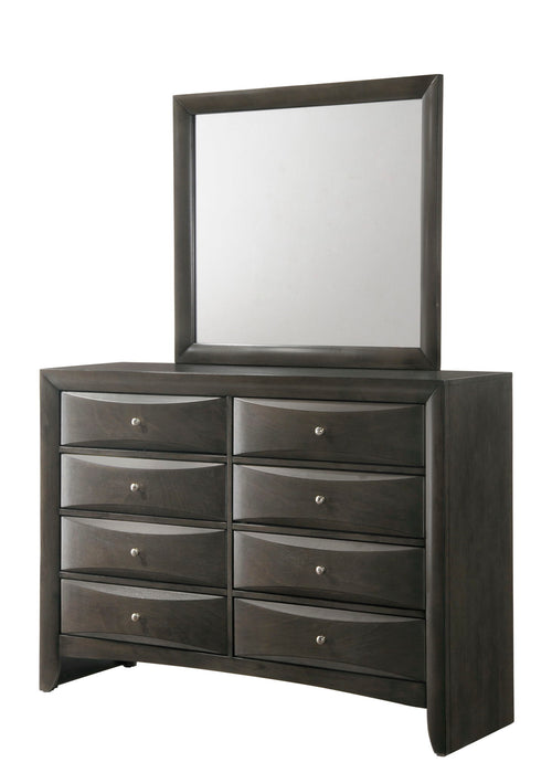 Emily - Dresser & Mirror - Gray