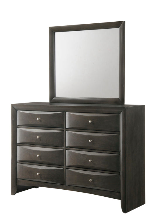 Emily - Dresser & Mirror - Gray