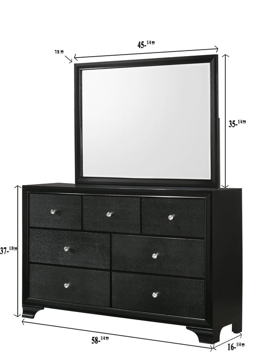 Micah - Queen 4 Piece Bedroom Set - Black