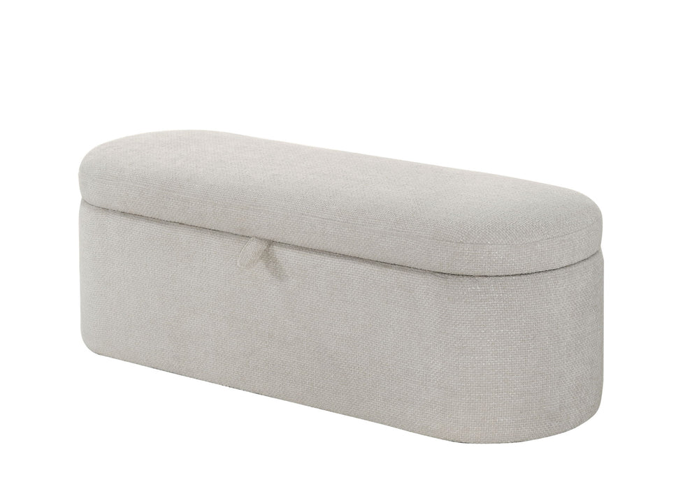 Philipa - Storage Bench - Oatmeal Tweed