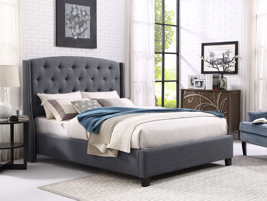 Eva - Queen Bed - Gray