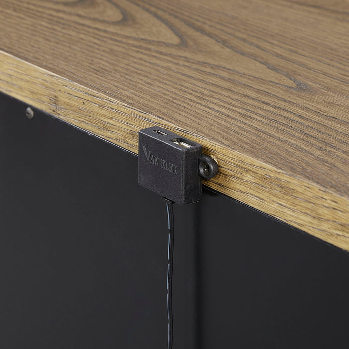 Elure - 2 Drawer Nightstand With USB - Latte