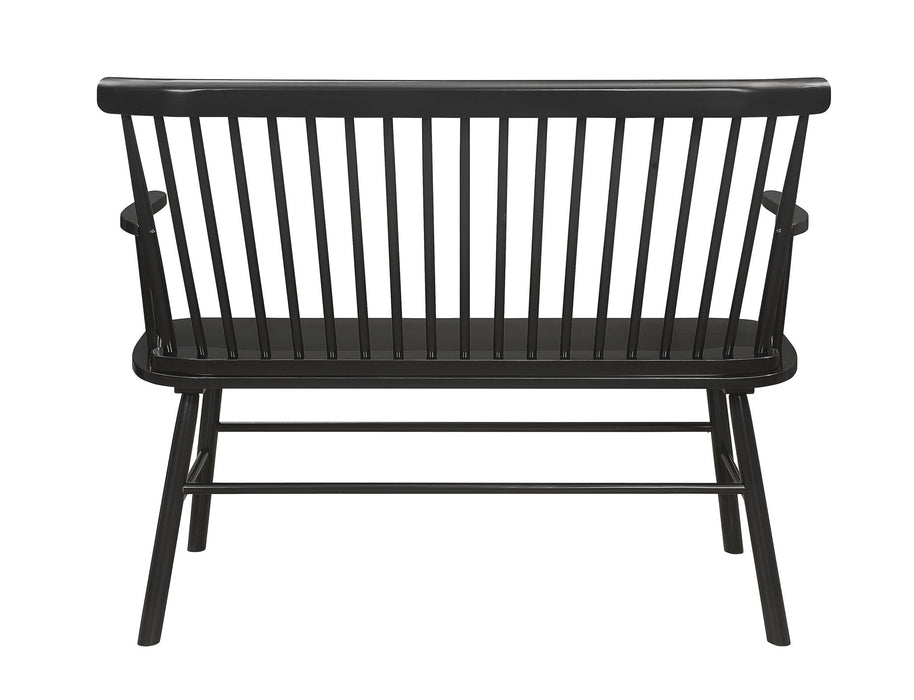 Jerimiah - Spindleback Bench - Black