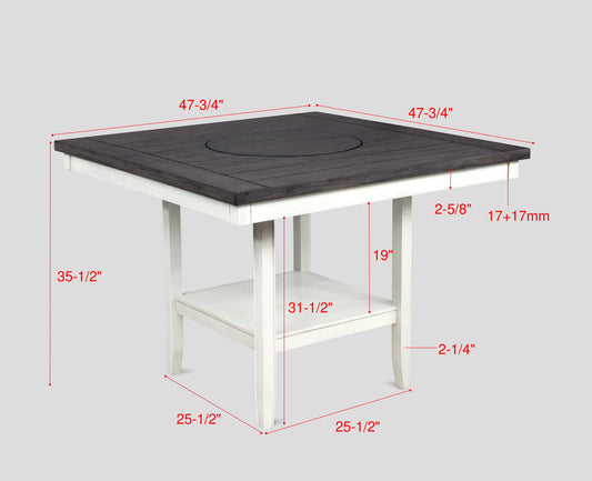 Fulton - Counter Height Table - Chalk White