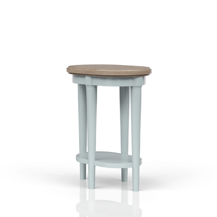 Citrus Heights - Chairside Table - Ocean / Light Brown