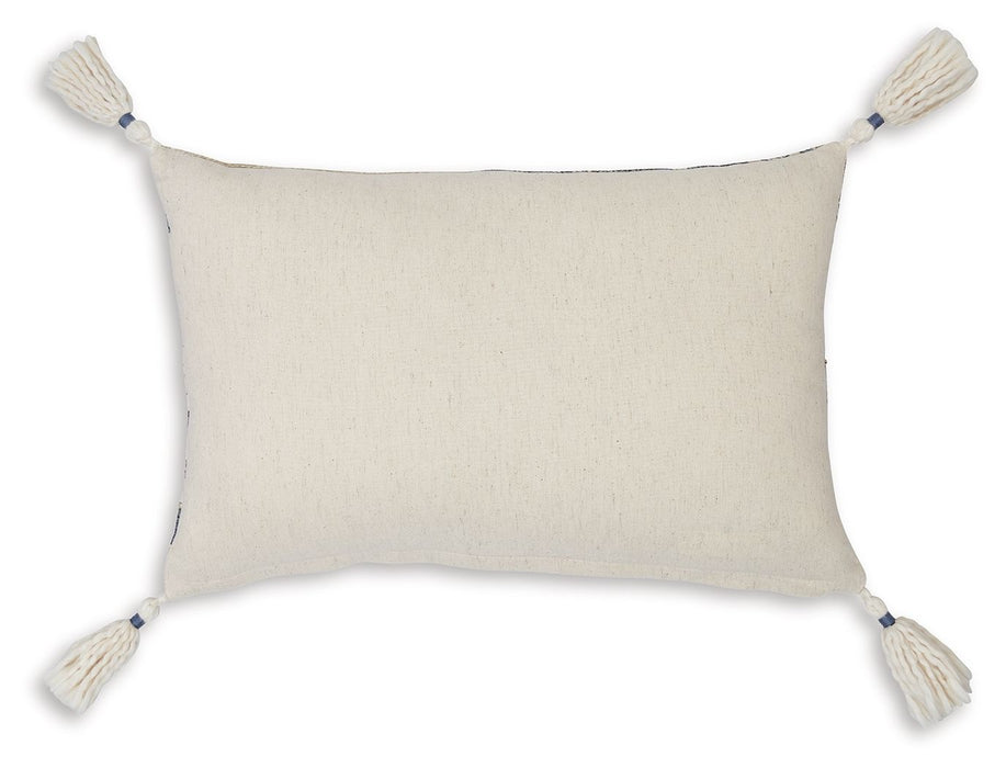 Winbury - Pillow (Set of 4) - Blue / Tan / White