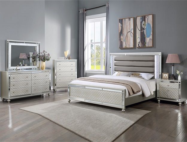 Cristian - California King Upholstered Bed - Champagne
