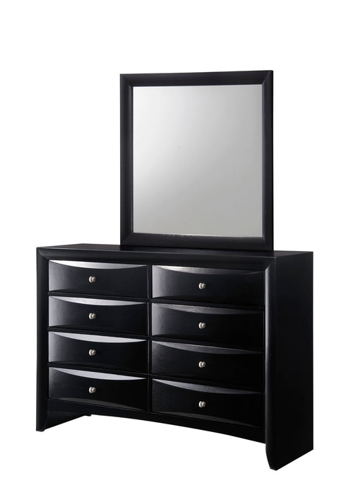 Emily - Dresser & Mirror - Black