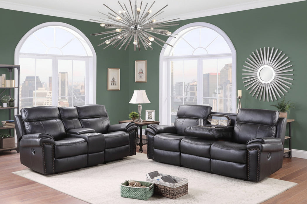 Reclining Leather Sofa & Loveseat 1012