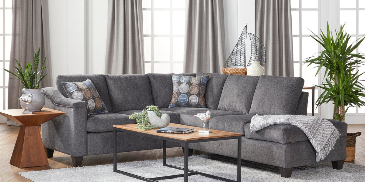 Illusion Flannel 2 Pc Sectional Sofa — furniturelanddist.com