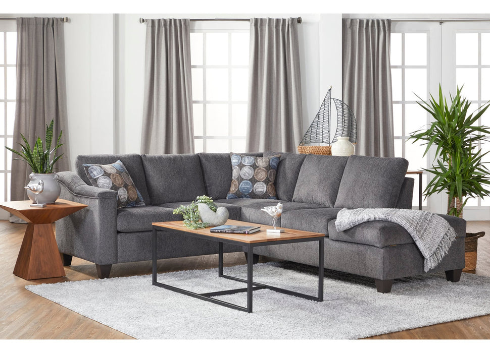 Illusion Flannel 2 Pc Sectional Sofa