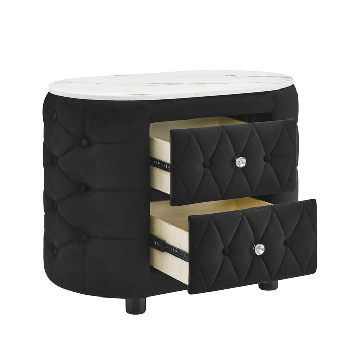 Natalia - Nightstand - Black