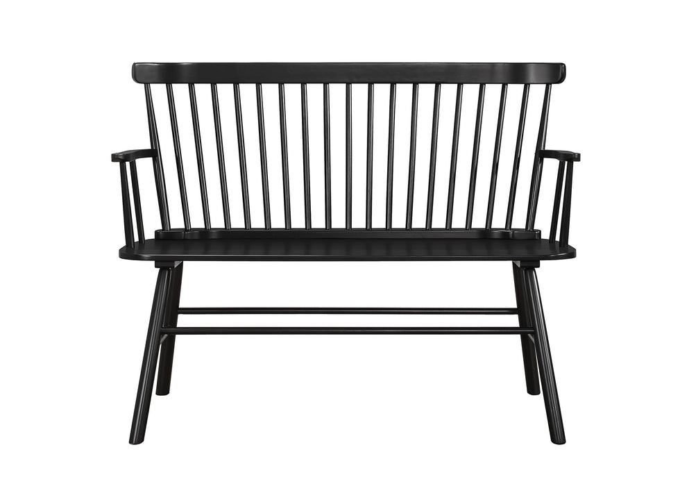 Jerimiah - Spindleback Bench - Black