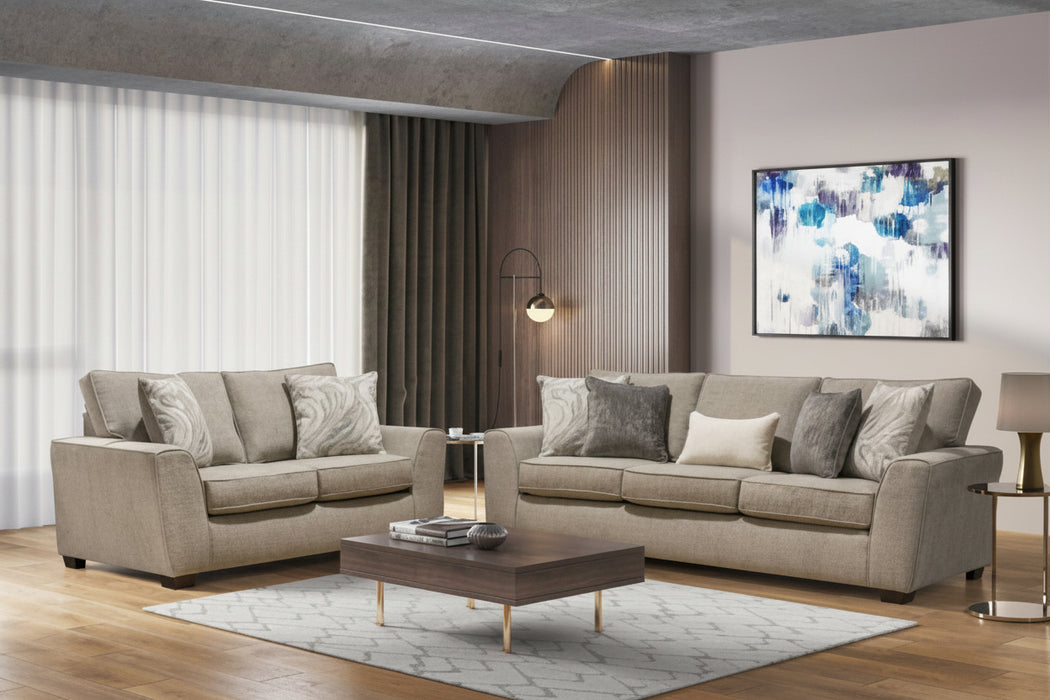 1232 Sofa and Loveseat Set in Beige or Brown