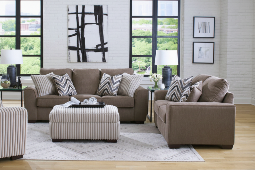 1250 Sofa and Loveseat in Tuscan Java