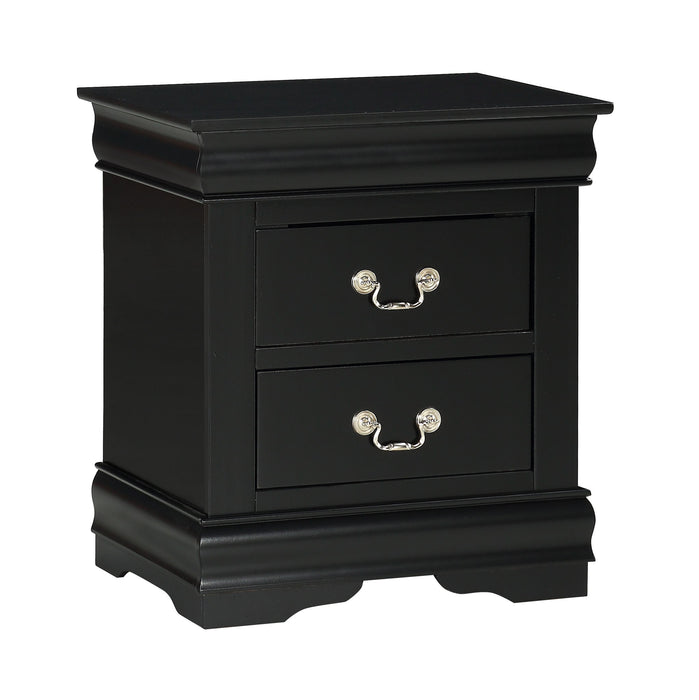 Louis Philip - Wood Nightstand - Black