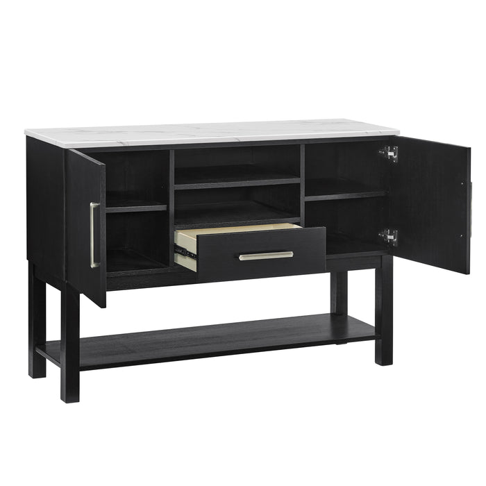 Vance - Side Board - Charcoal / White