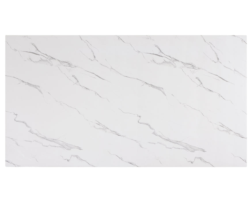 Vance - Faux Marble Dining Table - Charcoal & White