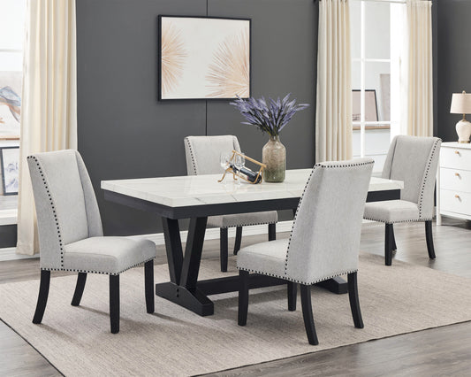 Vance - 5 Piece Dining Room Set - Charcoal / Gray