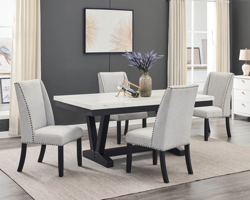 Vance - 5 Piece Dining Room Set - Charcoal / Gray